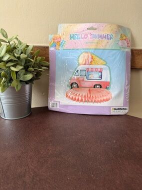 Hobby Lobby Pink Ice Cream Truck Party Centerpiece
